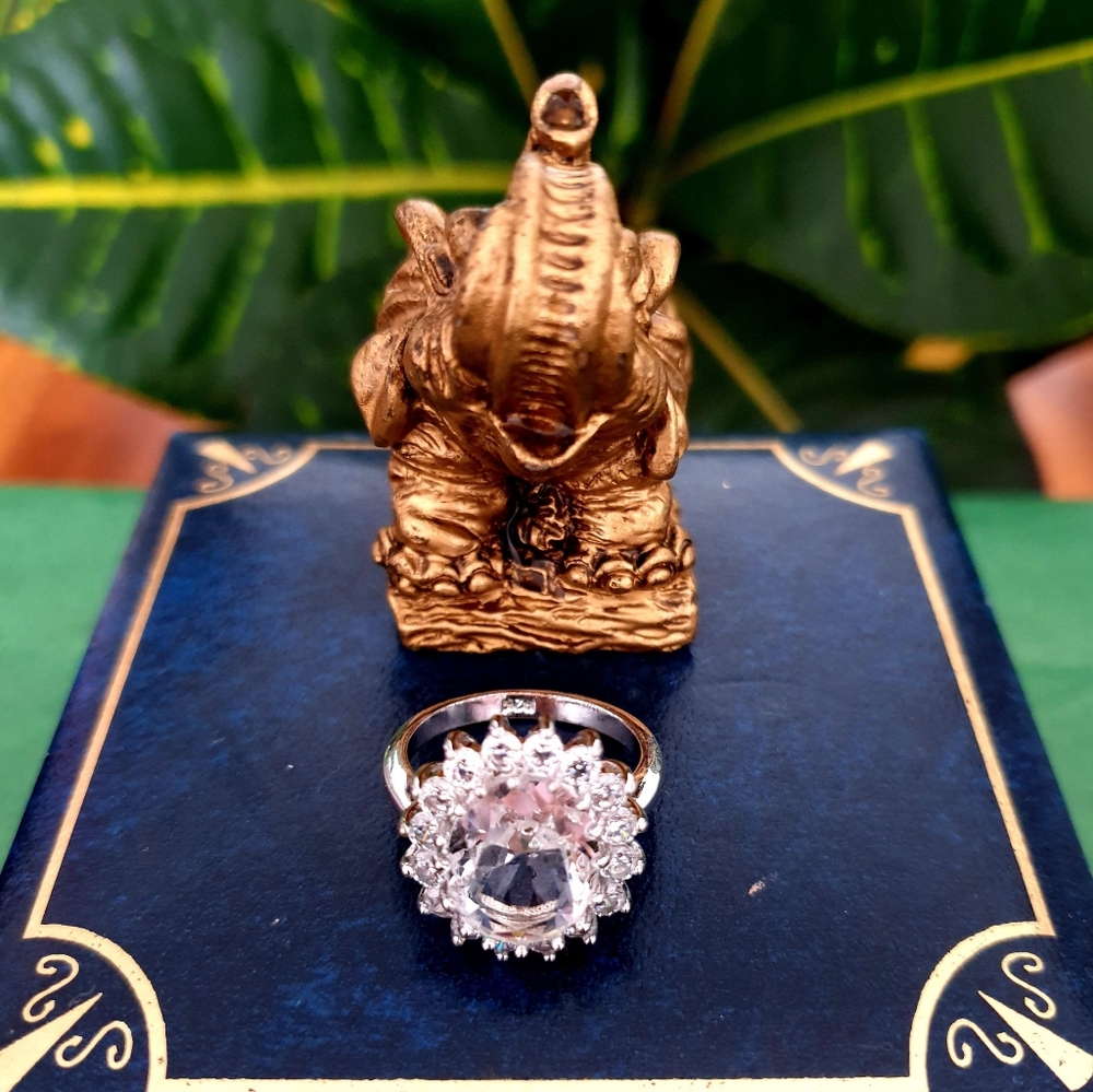 925 Silver Plated Cocktail Ring